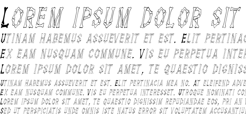 Sample of DemBonesCondensed Italic