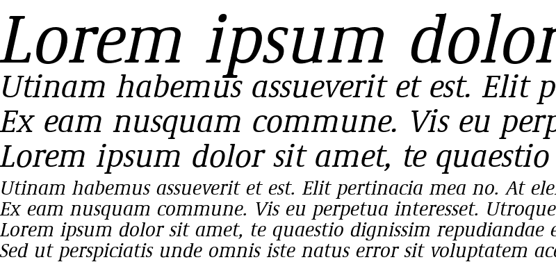 Sample of Demos LT Medium Italic