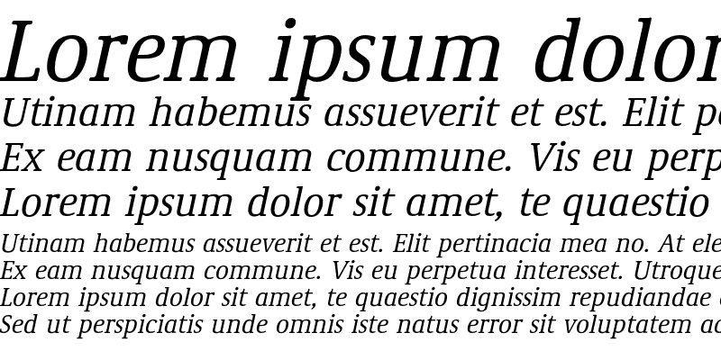 Sample of DemosEF Medium Italic