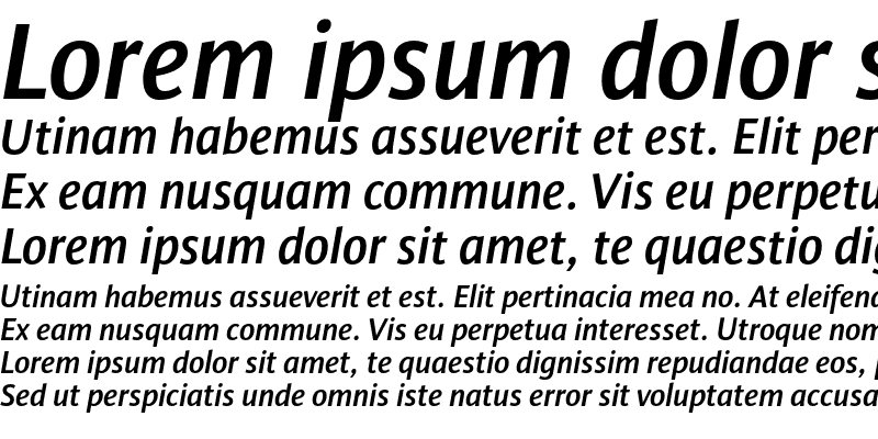 Sample of DendaNew Regular Italic