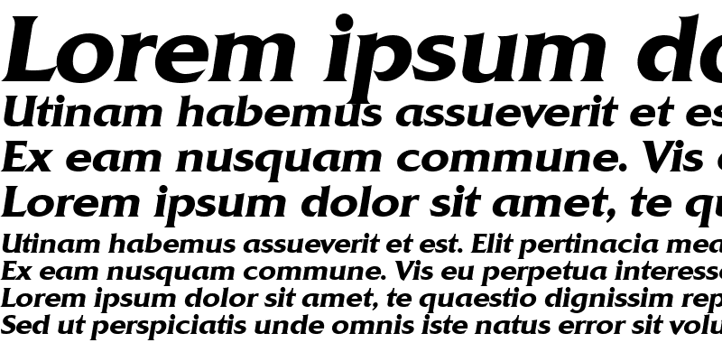 Sample of DennisBecker Bold Italic