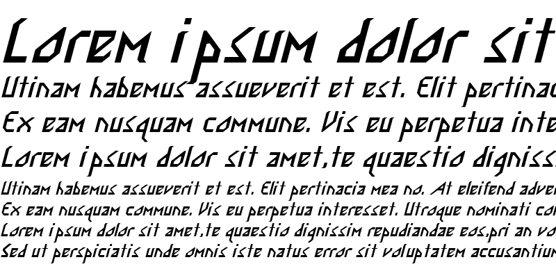 Sample of Descent 4 Italic