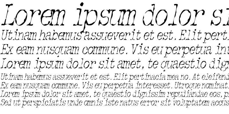 Sample of DetectiveCondensed Italic