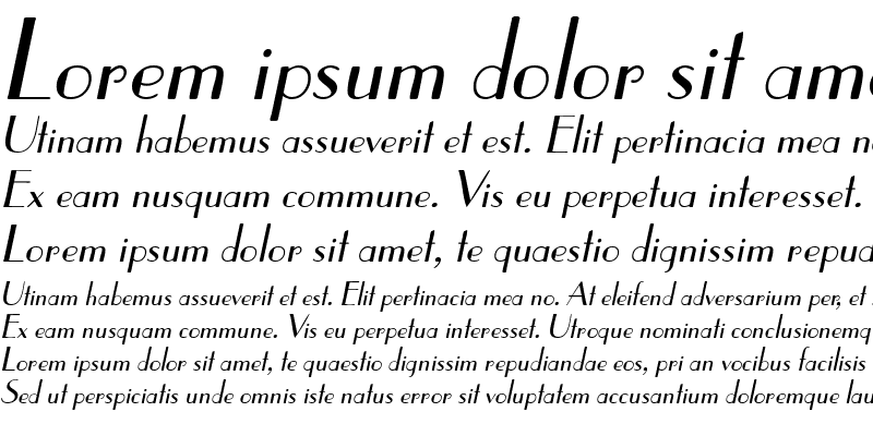 Sample of DeusenburgSSK Italic