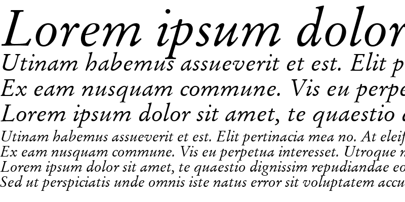 Sample of Deutch Garamond SSi Italic