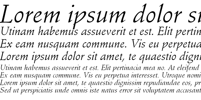 Sample of Deutch SSi Italic
