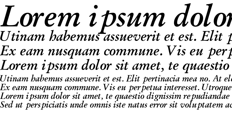 Sample of DeutchGaramondOSSSK Bold Italic