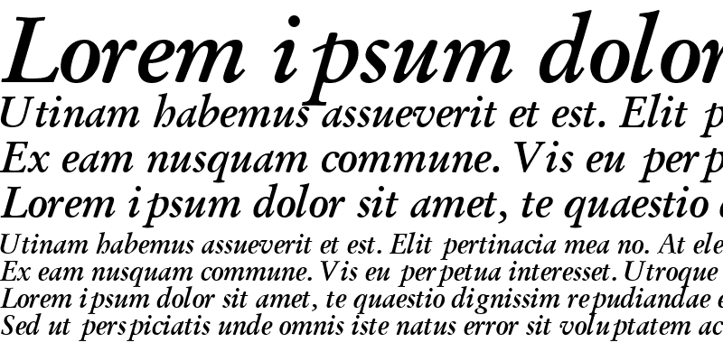 Sample of DeutchGaramondSSK Bold Italic