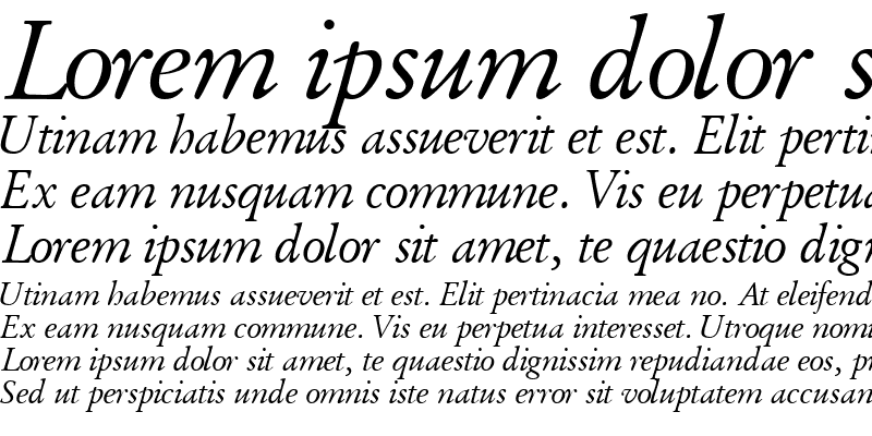 Sample of DeutchGaramondSSK Italic