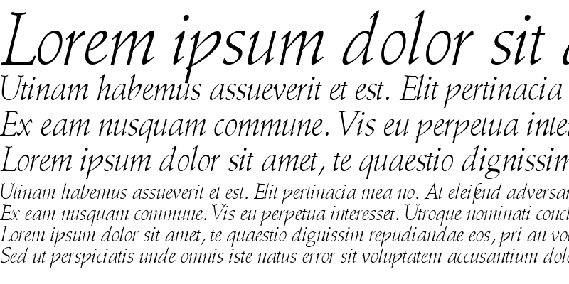 Sample of DeutchLightSSK Italic