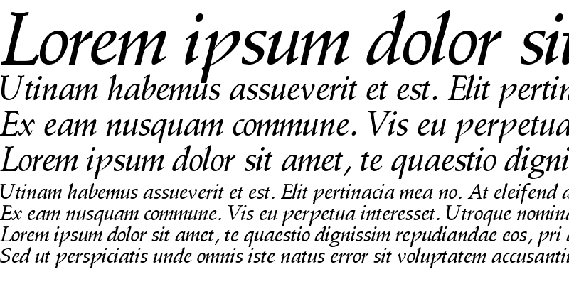Sample of DeutchMediumSSK Italic