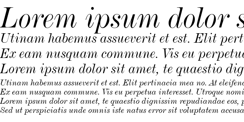 Sample of DeVinne BT Italic