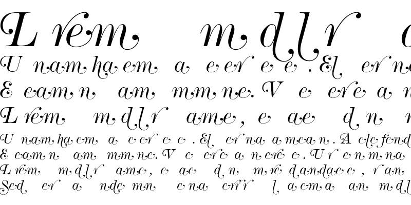 Sample of DeVinneBT Italic
