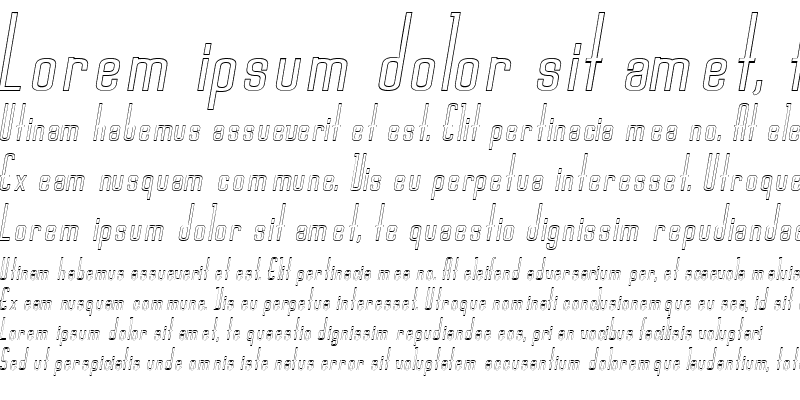 Sample of Devon-Hollow-Condensed Italic