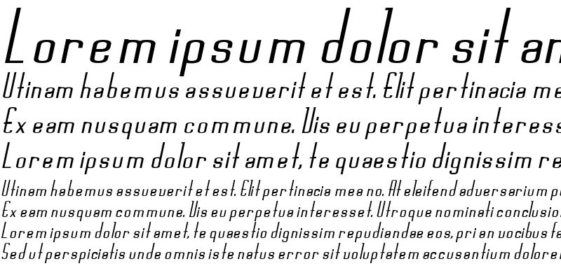 Sample of Devon Italic