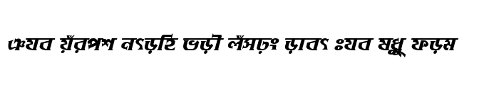 Preview of DhakarchithiMJ Bold Italic