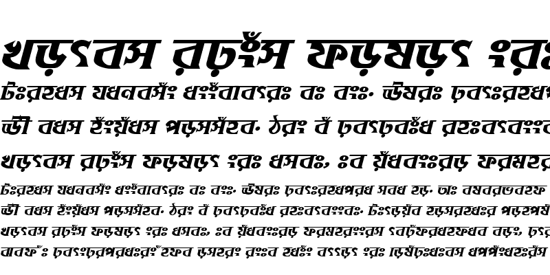 Sample of DhakarchithiMJ Bold Italic