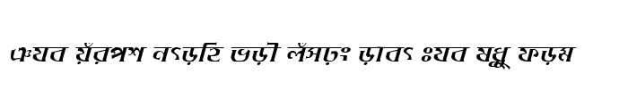 Preview of DhakarchithiMJ Italic