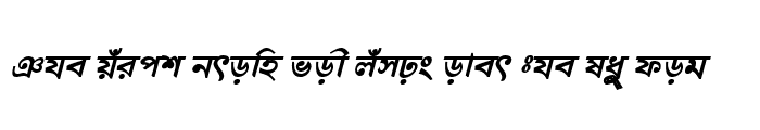 Preview of DhanshirhiMJ Bold Italic