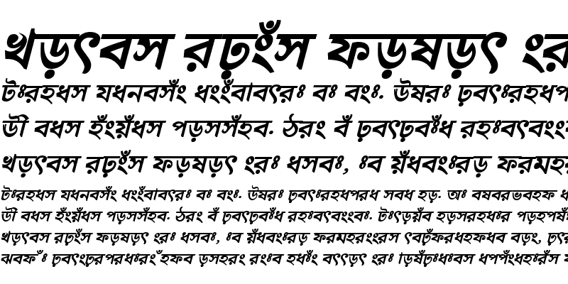 Sample of DhanshirhiMJ Bold Italic