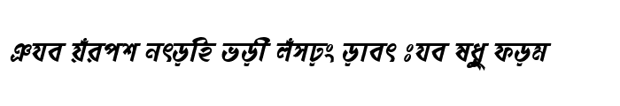 Preview of DhonooMJ Bold Italic