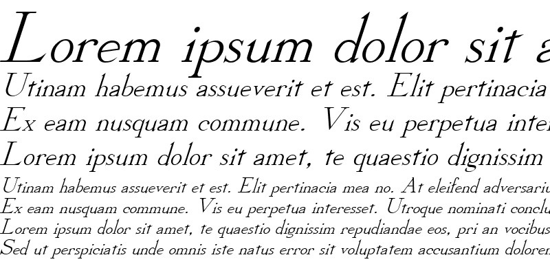 Sample of Dickens Italic