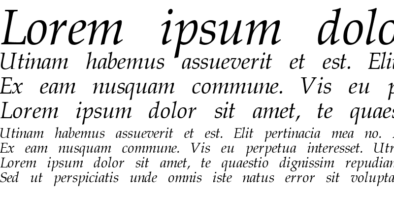 Sample of Dickens Major Italic
