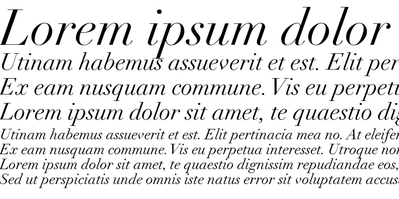 Sample of Didot LH RomanOsF Italic
