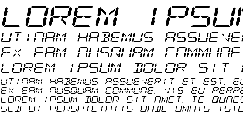 Sample of Digital Readout Expanded Regular