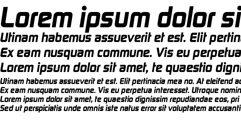 Sample of Digital Sans EF Bold Italic