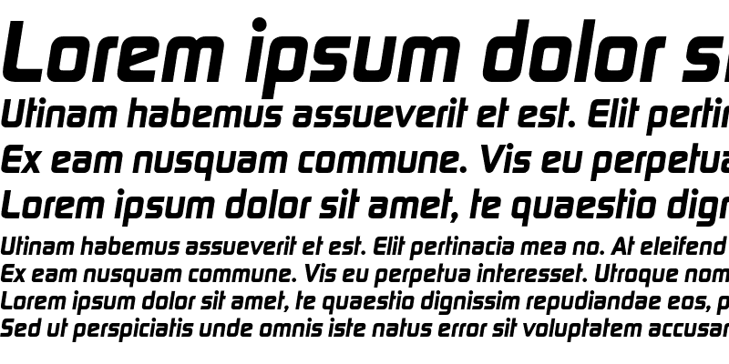 Sample of DigitalEF Bold Italic