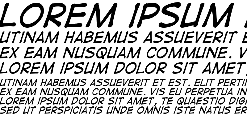 Sample of DigitalStrip Italic