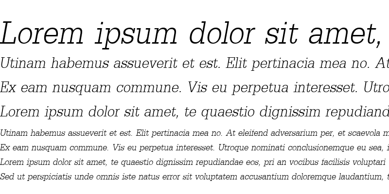Sample of DilleniaUPC Italic
