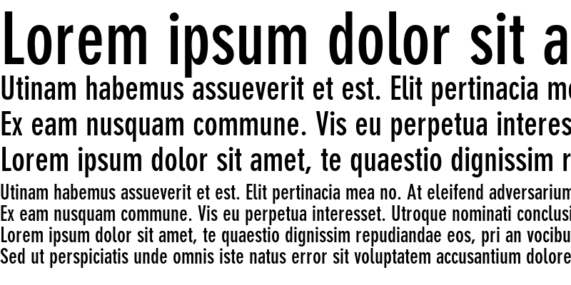 Sample of DIN Schrift 30640 Neuzeit Grotesk Bold Cond