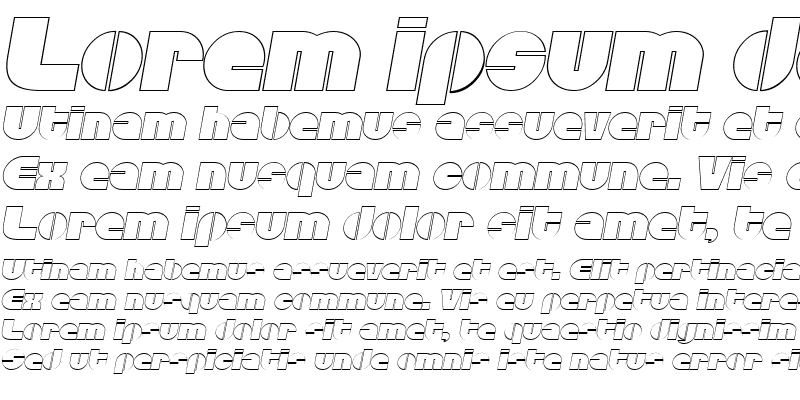 Sample of DiscoOutline Italic