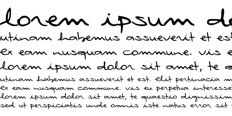 Sample of DJB Rubia's Tiny Script Regular