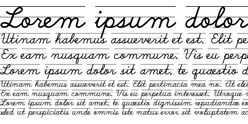 Sample of DnealianCursiveLined