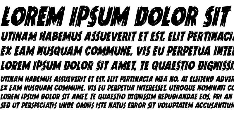 Sample of Dokter Monstro Condensed Italic Condensed Italic