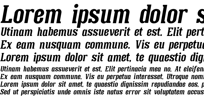 Sample of Doland Italic