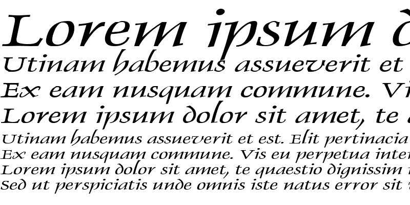 Sample of Dolphin Extended Italic