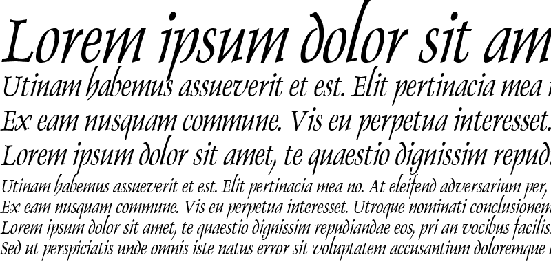 Sample of DolphinCondensed Italic