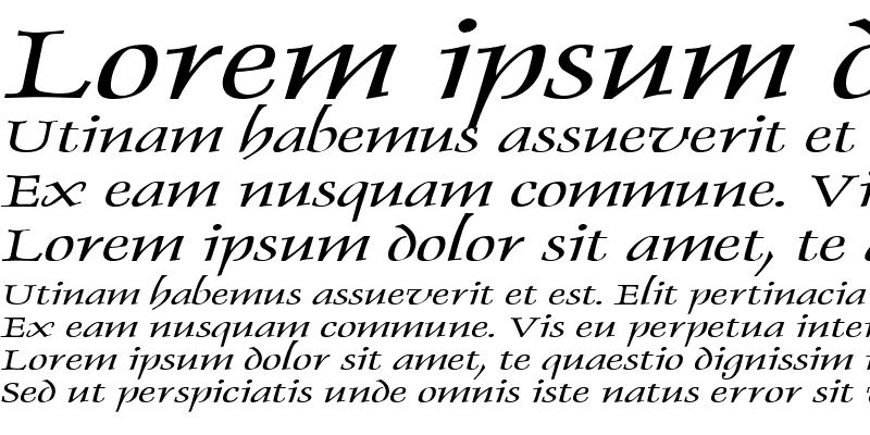 Sample of DolphinExtended Italic
