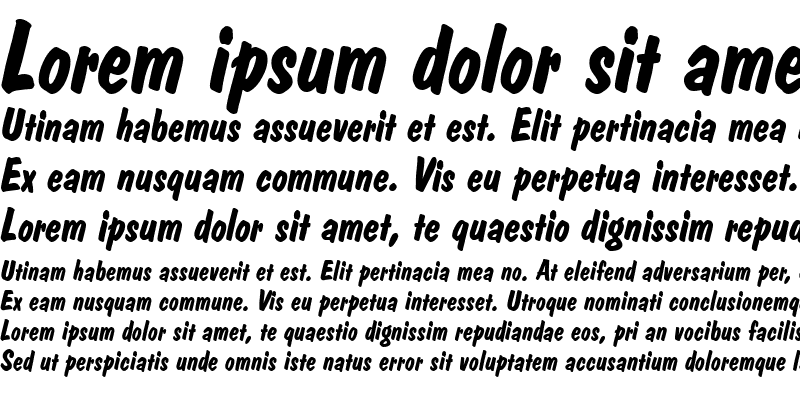 Sample of DomCasual Becker Bold Italic