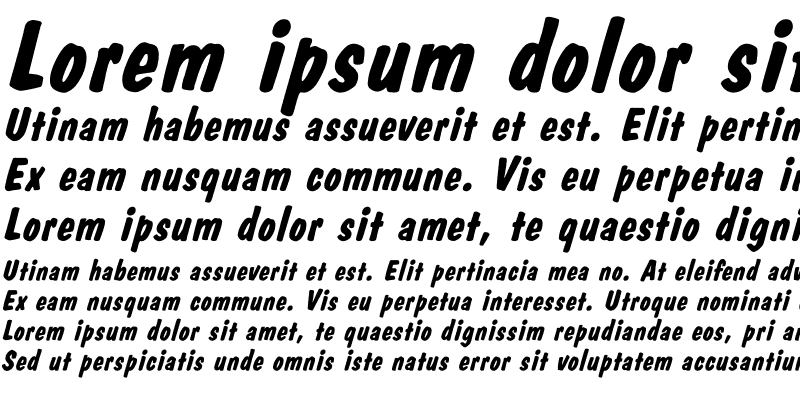 Sample of DomCasual-Bold Italic Italic