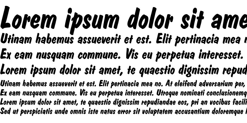 Sample of DomCasualD Bold Italic