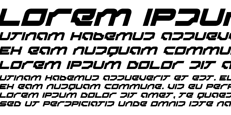 Sample of Dominator BlackItalic