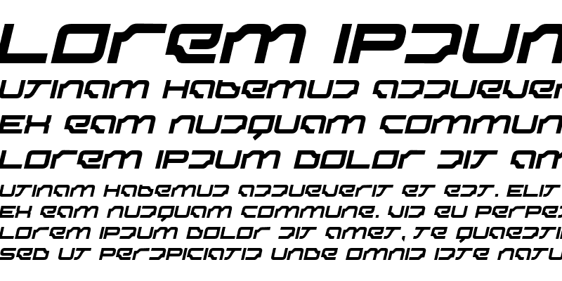 Sample of Dominator MediumItalic