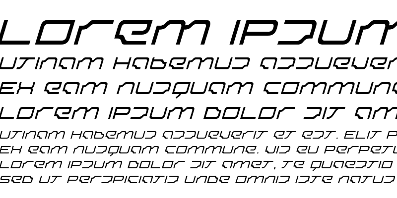 Sample of Dominator ThinItalic