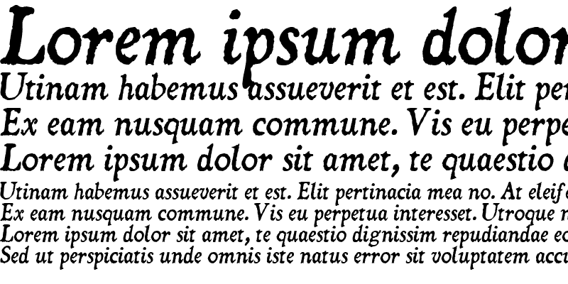 Sample of Dominican Italic Italic