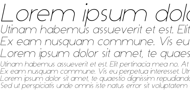 Sample of Dominik Thin Italic